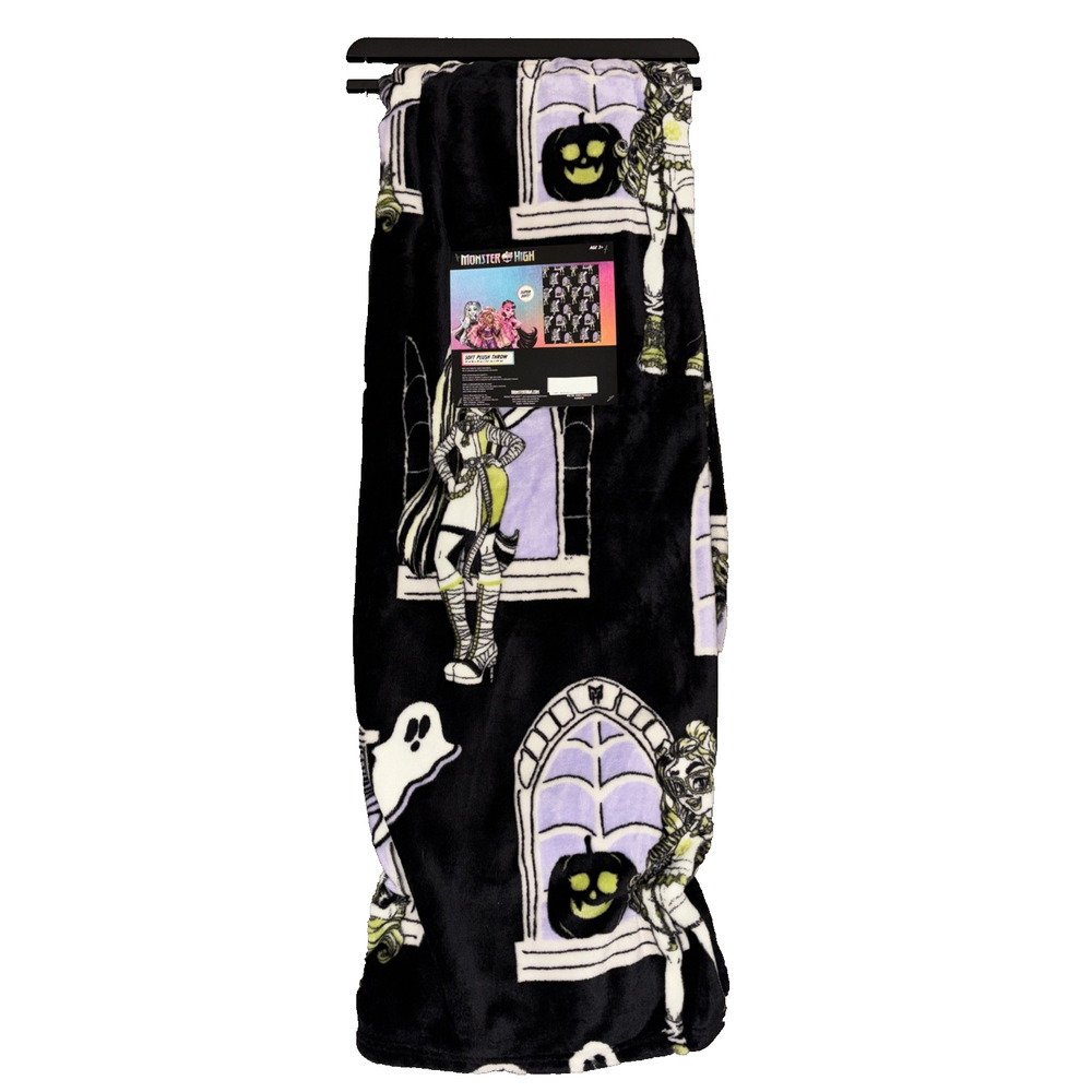 Monster High Halloween Blanket 50 x 70 Soft Throw Washable Summerween Ghost NEW